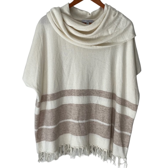 FATE Cowl Neck Short Sleeve Cream Colored Sweater Size Small - Picture 1 of 9